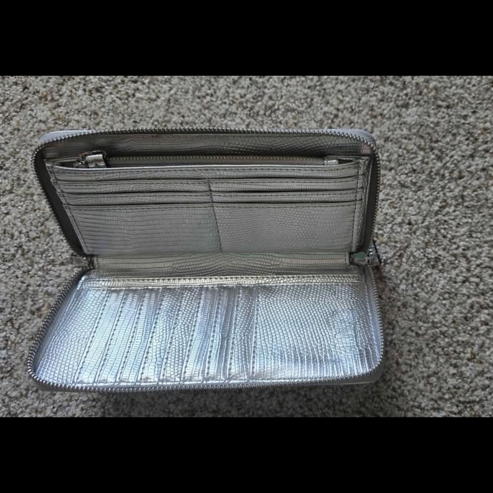 INC International Concepts Metallic Silver Wallet